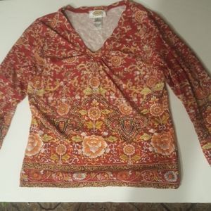 Talbots Petites cotton spandex shirt size S
